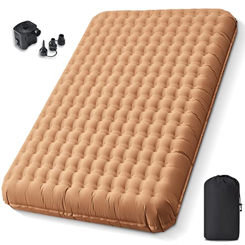 The Perfect Camping and Extra Bed Solution: 80"x55"x6" Full-Size Air Mattress with Portable Air Pump