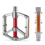 Upgrade Your Bike with Reflective, Non-Slip Aluminum Pedals: 3 Sealed Bearings and Lightweight Design for Street, BMX, and MTB Riding.