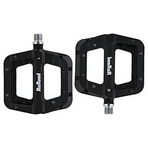 Waterproof Self-Lubricating Flat Platform Bike Pedals - Non-Slip Nylon Pedals Suitable for Most Adult Bikes