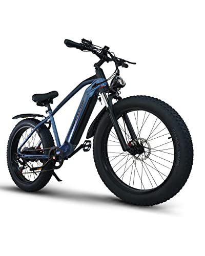 Electrical Bike for Adults - 1000W Ebike with 33 MPH 60 Miles Vary, 26" x 4.0" Off-Street Fats Tires Electrical Bicycle 7 Velocity E Bike 720Wh (48V15Ah) Detachable Battery.
