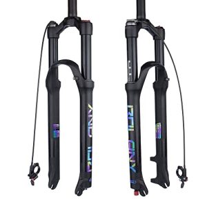 Upgrade Your Ride with a 26/27.5/29 Mountain Bike Air Suspension Fork with Adjustable Rebound, Lockout, and 100mm Travel for Optimal Performance on Any Terrain.