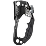 Ergonomic Rubber Handle CE Certified Climbing Hand Ascender for 8-13mm Ropes - Durable Rappelling Gear for Rock Climbing, Tree Arborist, and Rescue Caving