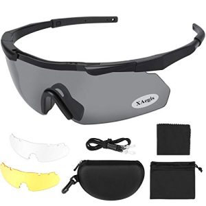 Tactical Eyewear with 3 Interchangeable Lenses