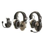 Low-Profile Digital Ear Muffs with Walkie Talkie - Walker's Razor Slim Shooting Hearing Protection, 2 Pack