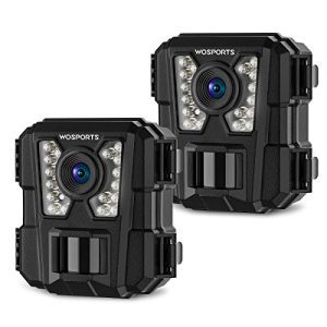 2-Pack Mini Trail Cameras - 1080P Wildlife Surveillance with Night Vision for Hunting and Home Security