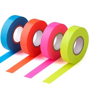 Fluorescent Flagging Tape 4-Pack - High-Visibility