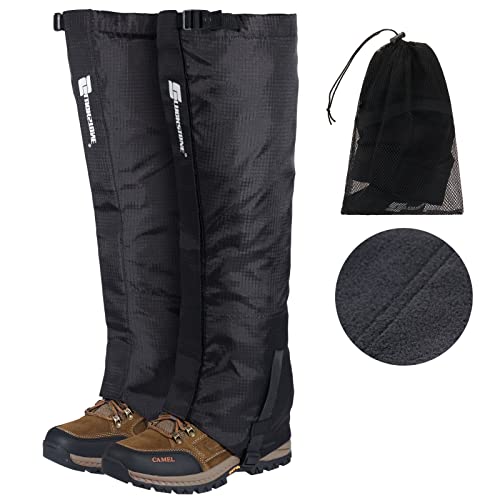 Snow Boot Gaiters with Fleece Lining and Adjustable Straps - Perfect for Outdoor Activities Like Hiking, Hunting, and Snowshoeing.