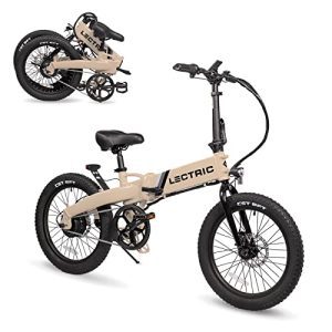 LECTRIC XP Lite eBike | Folding Electrical Bike - Weighs Solely 46lbs | 40+ Mile Vary with 5 Pedal-Help Ranges &  Throttle (Sandstorm).