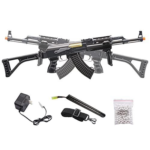 350 FPS AK-47 AEG Airsoft Rifle with Side Folding Stock and Battery Charger