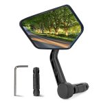 Clear View, Safe Ride: Upgrade Your Bike with our HD Bar End Bicycle Mirror - Automotive-Grade Glass, Scratch-Resistant and Multi-Angle Adjustable - Perfect for E-Bikes and Universal Fit on Left Side Handlebars!