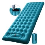 Tenting Sleeping Pad Further Thick 5.1 Inch Inflatable Tenting Mattress for Backpacking Climbing and Journey, Compact Moveable Consolation Light-weight Sleeping Mat with Inbuilt Foot Pump.