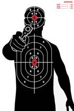 Bullseye Bonanza: 10-Pack Silhouette Splatter Shooting Targets for Precision Practice