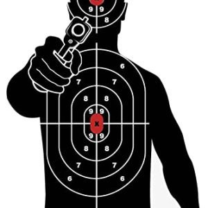 Bullseye Bonanza: 10-Pack Silhouette Splatter Shooting Targets for Precision Practice
