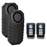 2 Set Wi-fi Bike Alarm with Distant, Anti-Theft Bicycle Bike Alarm Wi-fi Safety Vibration Movement Sensor Alarm, IP55 Waterproof Tremendous Loud 113dB Alarm.