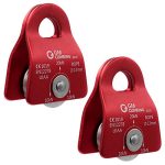 CE and UIAA Certified Micro Prusik Minding Pulley 1/2" (Pack of 2 in Red)