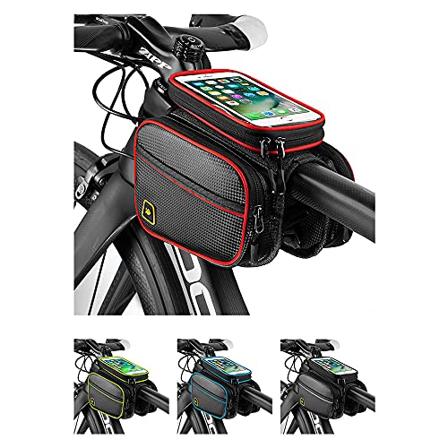 Waterproof Bike Telephone Mount: Front Frame Storage Bag - Compatible with iPhone 11 XS Max XR