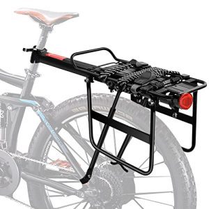 Carry Heavy Loads with Ease - 220lbs/100KG Load Rear Rack for Bicycles Fits Most Mountain and Road Bikes with Universal Adjustable Design and Lightweight Aluminum Alloy - Fast and Easy to Install!