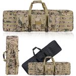 Soft Rifle Case - Tactical Double Rifle and Pistol Bag - Lockable 38/42 Inch  or Transportation - Camouflage