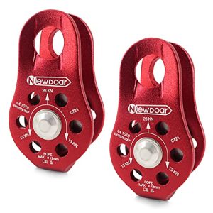 Fastened Plate Micro Pulley: A CE Licensed, 26KN Basic Purpose Small Aluminum Rope Pulley for Climbing, Aloft Work, Rappelling, Rescue and More