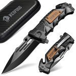 3-in-1 Folding Pocket Knife: The Ultimate Camping, Survival, and Hunting Tool with Liner-Lock, Belt Clip, Seat Belt Cutter, and Glass Breaker