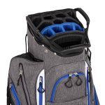 Founders Membership Franklin Golf Push Cart Bag - Lightweight, , 15-Way Divider, Exterior Putter Tube, Embroidery Panel - Blue