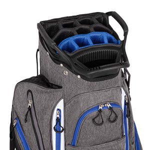 Founders Membership Franklin Golf Push Cart Bag - Lightweight, , 15-Way Divider, Exterior Putter Tube, Embroidery Panel - Blue