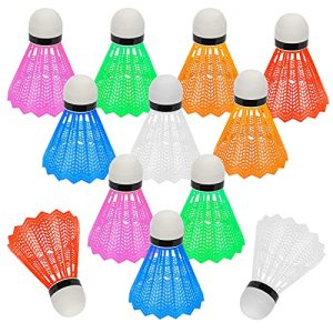 Elevate Your Badminton Game with 12 Colorful Plastic Shuttlecocks