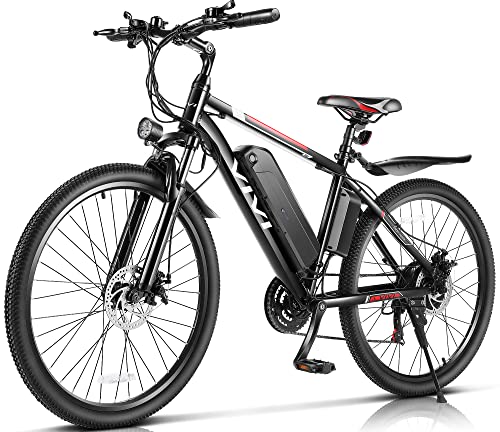 Electrical Bike Electrical Mountain Bike 26" Electrical Bicycles for Adults, 350W/500W Motor Ebike with Detachable 36V/48V Battery & Cruise Management and 21 Pace Gears-20MPH & 50 Miles E-Bikes Adults.