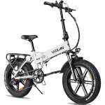 Folding Electric Mountain Bike - 750W Motor, 20x4.0 Fat Tire, 32MPH Max Speed, 48V/13.4AH Removable Battery, Shimano 7-Speed, Ideal for Adults for Beach, Snow and Mountain Riding