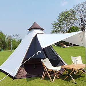 Waterproof Outdoor 4 Season Teepee Tent - Spacious Camping Tipi for Family Adventures