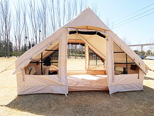 Experience Glamping Like Never Before with Our Inflatable 4-5 Person Tent - Easy Set-Up and Waterproof for the Ultimate Outdoor Adventure!