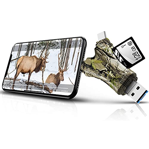 View Your Trail Camera Photos and Videos on Your Smartphone with 4-in-1 SD Card Reader - Compatible with iPhone/iPad.