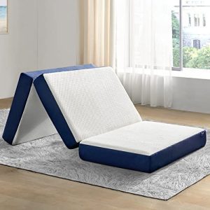 Folding Mattress, Queen Size Tri-Fold Memory Foam