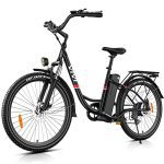 Electrical Bike, 26/20 Inch Electrical Bicycle for Adults, 350W/500W Metropolis Cruiser Ebike with 360Wh Detachable Battery, Shimano 7 Velocity Commuter Bike 20MPH &  50 Mile Vary Grownup Electrical Bikes Girls.