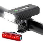 IPX5 Waterproof 3+5 Light Modes Bike Headlight for Safe Night Riding