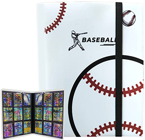 Baseball Playing cards Binder Holder, Buying and selling Album photocard Storage Greatest Protectors, Set for TCG and Soccer Playing cards and Sports activities Playing cards - 9 Pocket 20 Pages - Put as much as 360 Playing cards (White).