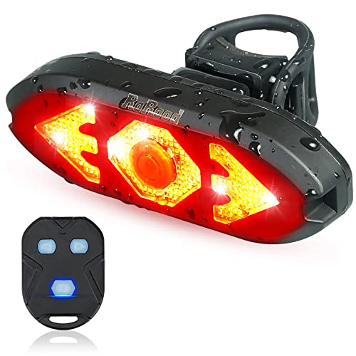 Rear Bike Light with Turn Signals and Remote Control: Waterproof and Rechargeable Bike Tail Light with Horn Alarm