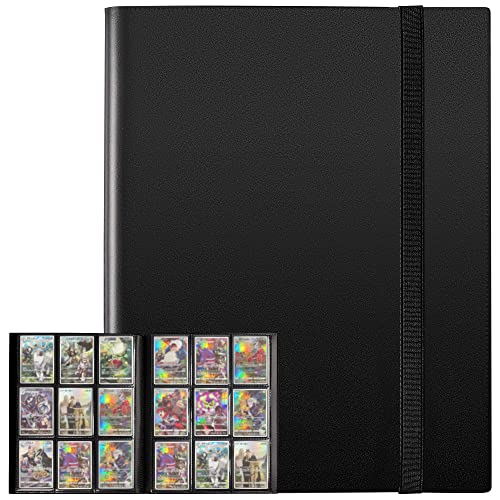 Homotte Trading Card Binder - A 9-Pocket Album for Standard Size Trading Cards, Featuring 360 Degree Side Loading, Perfect for Pokemon, Naruto, Yugioh, MTG, DBZ, Sports TCG, and More.