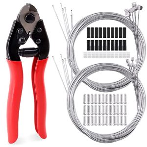 Complete Bike Cable Maintenance Kit: 81 Piece Stainless Steel Bicycle Cable Cutter and Shifter Set for Mountain and Road Bikes.