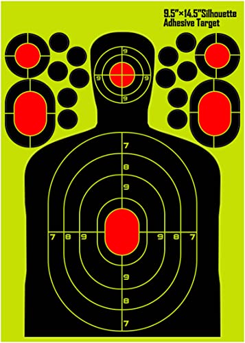 High Visibility Targets: 10 Pack 9.5x14.5 Reactive Splatter Paper Targets for Shooting Practice with Firearms, Airsoft, Pellet Guns, and Air Rifles