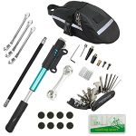 Pro-Grade 16-in-1 Bicycle Repair Kit with Mini Pump and Tire Patch Set - Perfect for Mountain and Road Bikes (Blue).