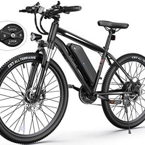 27.5'' E-Bike for Adults: 500W Motor, 21.6MPH, Lockable Suspension Fork, Detachable Battery, 21-Speed Gears.