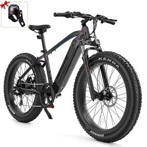 750W Electric Bike for Adults, 26'' Fat Tire Ebike, BAFANG Motor, 48V 15Ah Removable Battery, 28MPH, Shimano 7-Speed.