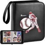 Baseball Card Binder Buying and selling Playing cards Sleeves Protectors Holder for Topps 2021, 440 Pockets Soccer Sports activities Playing cards Album Additionally for Pokemon/ MTG, Show Storage Assortment Case - Black.