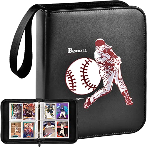 Baseball Card Binder Buying and selling Playing cards Sleeves Protectors Holder for Topps 2021, 440 Pockets Soccer Sports activities Playing cards Album Additionally for Pokemon/ MTG, Show Storage Assortment Case - Black.