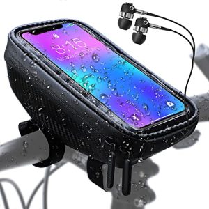 Nepest Bike Phone Front Frame Bag - Waterproof Handlebar Bag for Phones up to 6.5"