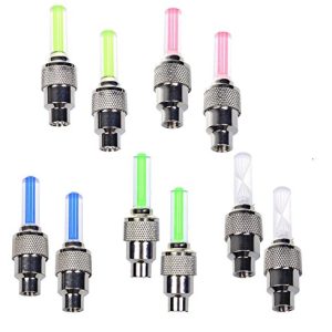 Colorful LED Valve Cap Lights for Car, Bike, and Motorbicycle Wheels - 10 Pack