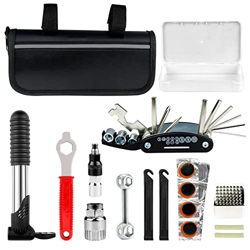 Ride with Confidence: Get Your Hands on the Ultimate 16 in 1 Bike Multitool Kit and Portable Repair Tool Set with Bike Patch Kit - Perfect for Road and Mountain Bikes, Outdoor Maintenance.