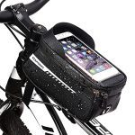 Keep Your Phone Secure: Bicycle Bag - Waterproof Bike Cellphone Bag with Front Frame Mount - High Tube Bag with Phone Case Holder - Essential Cycling Gear - Fits Phones Under 6.5"