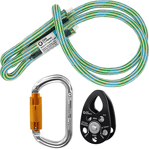 Upgrade Your Climbing System with Hitch Slack Tending Pulley Kit - Includes Micro Pulley, Carabiner, and VT Prusik!